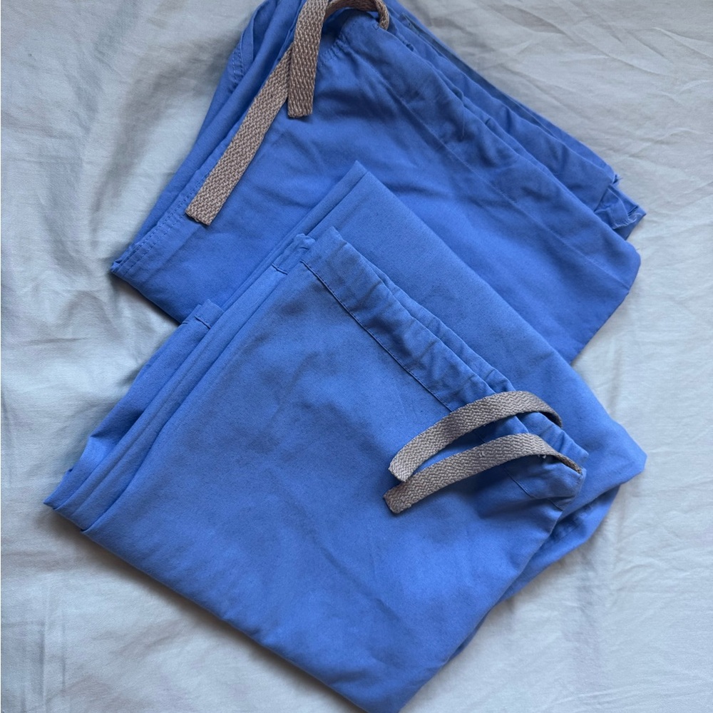 2 Pairs Blue Scrub Pants